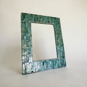Green Coastal Mosaic Tile Picture Frame   8x10/5x7
